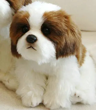 Simulation Bichon Frise Plush dog Toy Super Cute Likelife Pomeranian Stuffed Animals Birthday Puppy Pets toys for pet lovers
