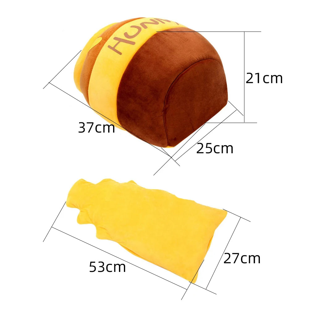 Cat Bed House Removable Plush Mat Cats Four Seasons Cushioen Baskt Honey Jar Shape Machine Washable Pet Accessories