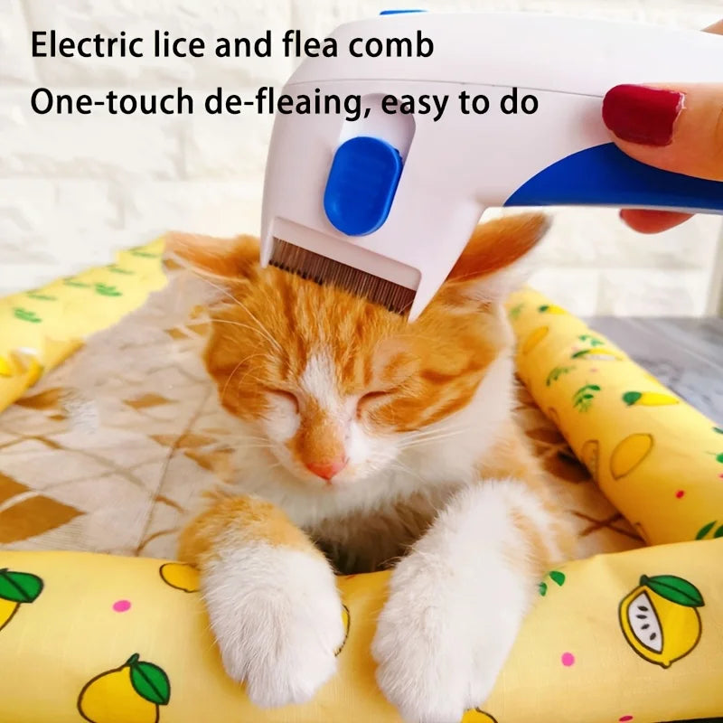 Electronic Flea Comb for Dogs & Cats – Lice, Flea & Egg Remover for Pets