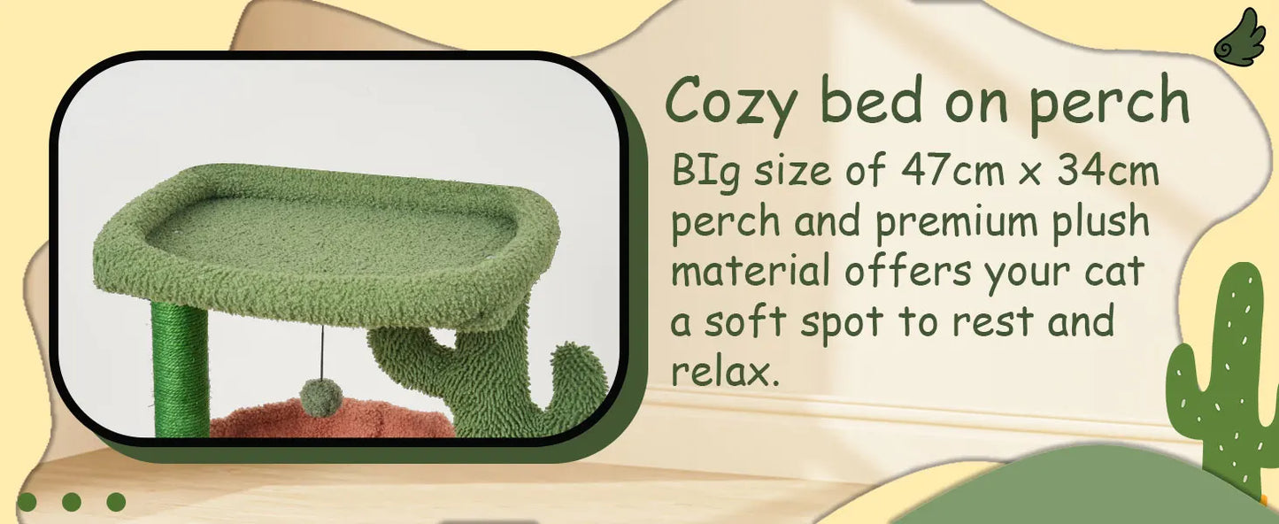 Cat Tree ,Tower wiCats, All-in-One Act Center with Cat Scratching Post Cozy Sleepth Twin Cat Condos for Indoor ivity