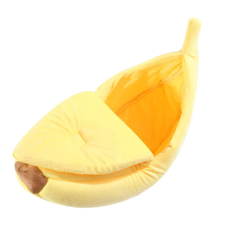 Banana Cat Bed House Funny Cute Cozy Cat Mat Beds Durable Warm Portable Pet Basket Kennel Dog Cushion Cat Supplies Multicolor