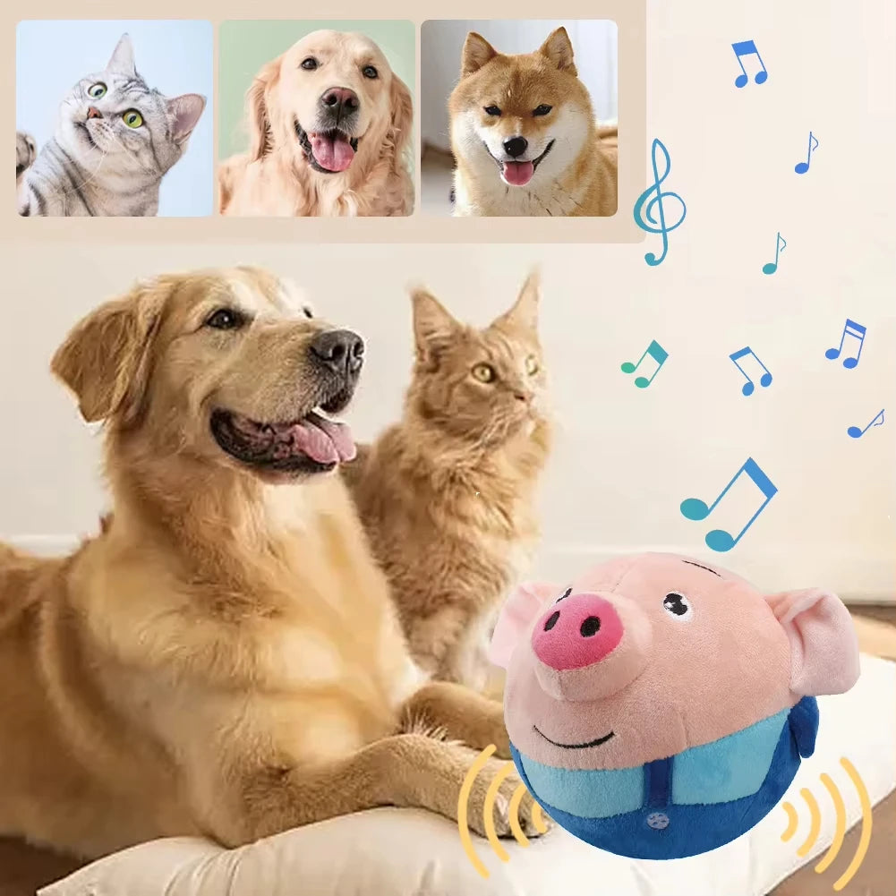 Pet Smart Cat Toy Electric Automatic Plush Bouncing Toys Interactive Toys Self-moving Kitten Toys for Indoor Playing Small Dogs