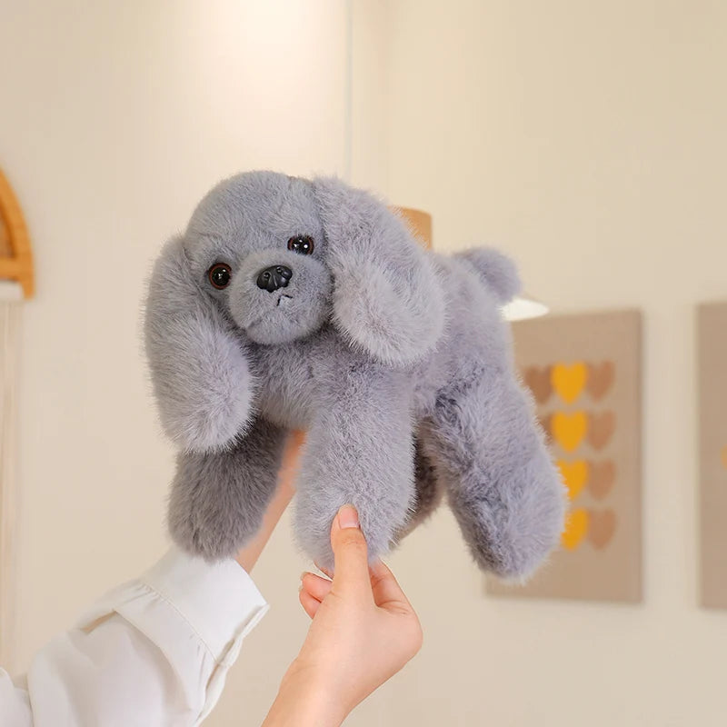 1Pc 30CM Cute Lying Dog Plush Toys Kawaii Pillow Stuffed Soft Black Puppy Dolls Lovely Dolls Birthday Gift