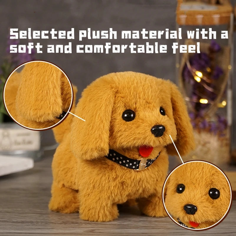 Simulated Pet Dog Parent-Child Interaction Soothing Moving Barking Wagging Tail Electric Plush Toy Children's Birthday Gift