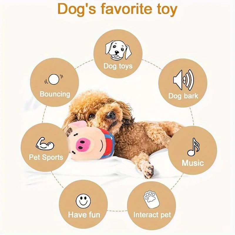 Pet Smart Cat Toy Electric Automatic Plush Bouncing Toys Interactive Toys Self-moving Kitten Toys for Indoor Playing Small Dogs