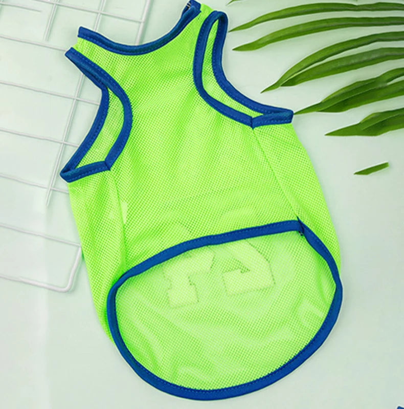Ultrathin Vest Summer Dog Clothes For Small Dogs Cats Chihuahua T Shirt Breathable Mesh Funny Cute Pets Costumes For Puppy Coat