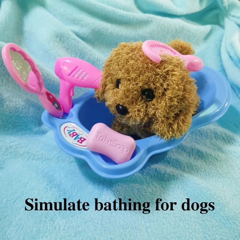 Simulated Pet Dog Parent-Child Interaction Soothing Moving Barking Wagging Tail Electric Plush Toy Children's Birthday Gift
