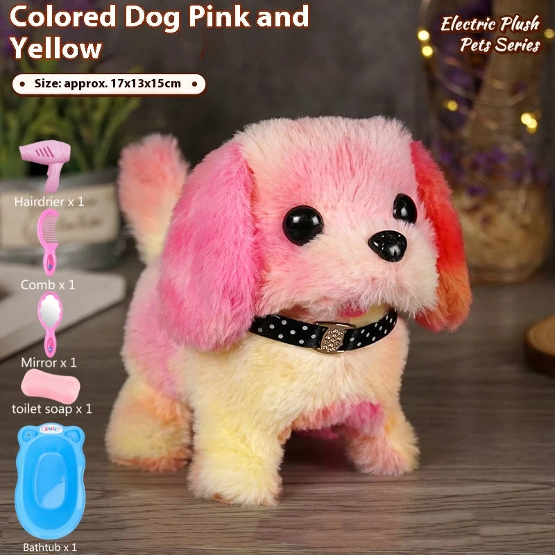 Simulated Pet Dog Parent-Child Interaction Soothing Moving Barking Wagging Tail Electric Plush Toy Children's Birthday Gift