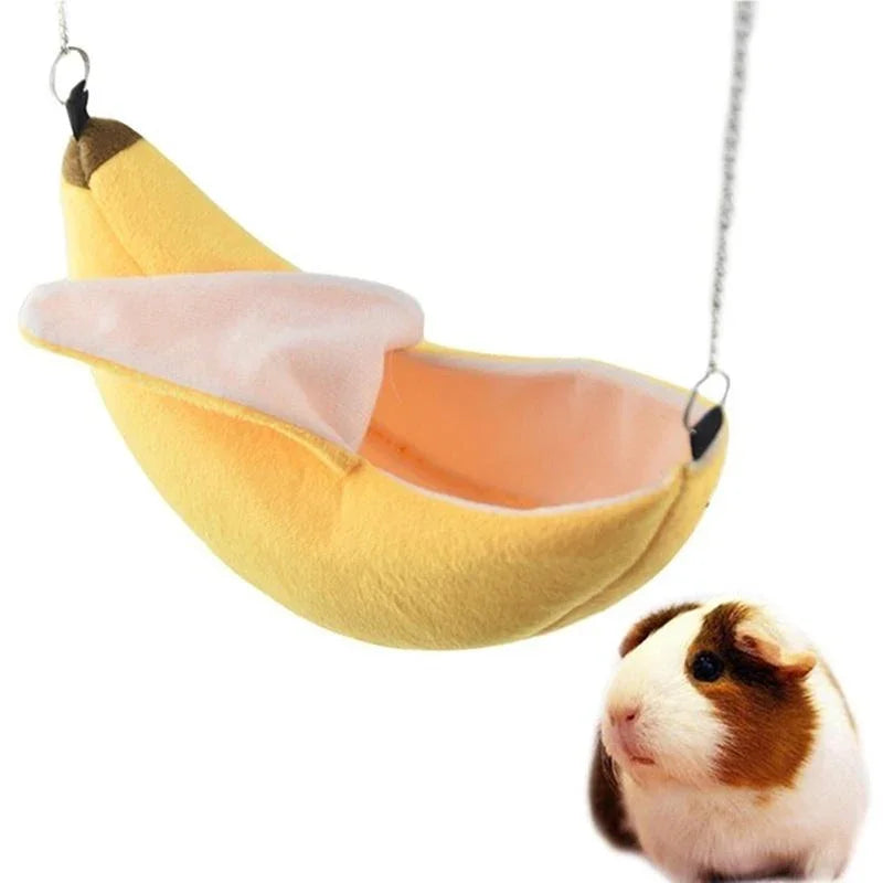 Hamster cotton nest banana Shape House Hammock Bunk Bed House Toys Cage Sugar Glider Hamster Small Animal Bird Pet Supplies