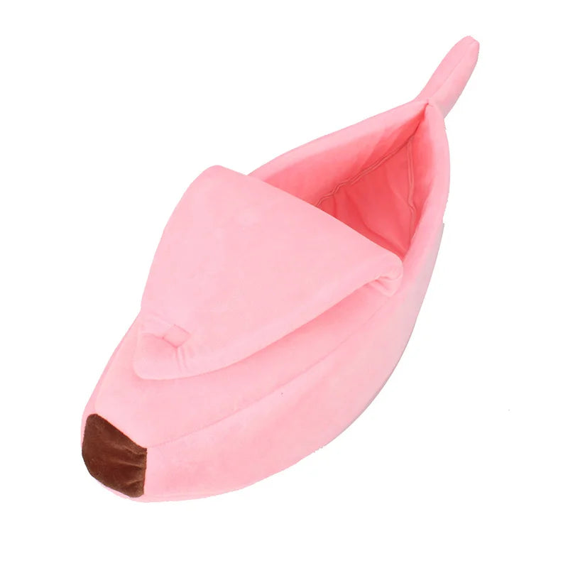 Banana Cat Bed House Funny Cute Cozy Cat Mat Beds Durable Warm Portable Pet Basket Kennel Dog Cushion Cat Supplies Multicolor
