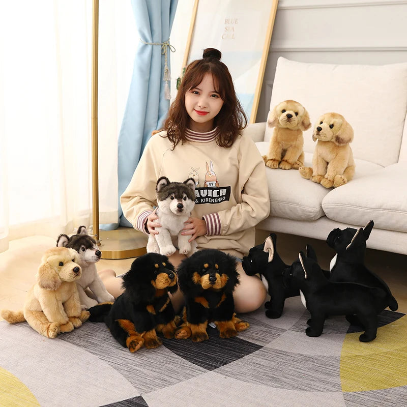 Simulation Bichon Frise Plush dog Toy Super Cute Likelife Pomeranian Stuffed Animals Birthday Puppy Pets toys for pet lovers