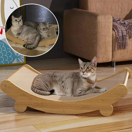 Wooden CaDetachable Wear-resistant Cat Scratch Board Kitten Grinding Cats Toys Reclinert Scratching Pads Cats Sleeping Bed