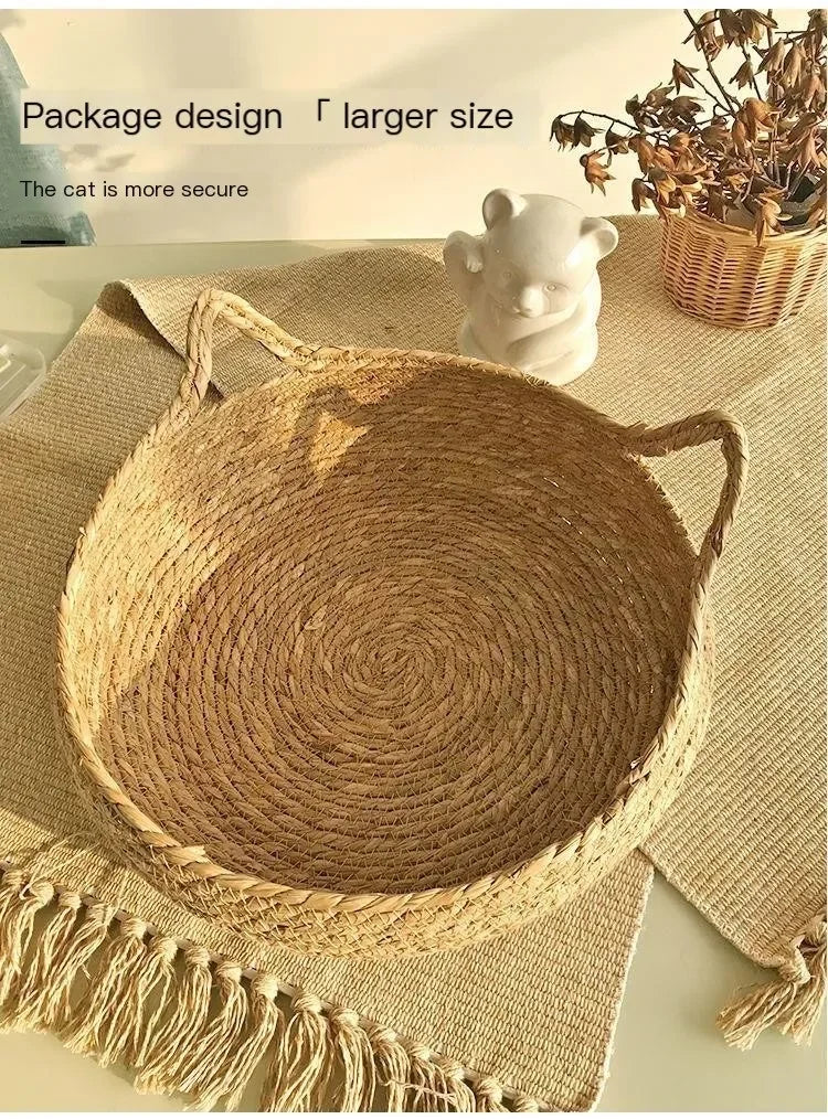 ne WovFour Seasons Universal Pure Handmade Vien Cat Nest Seasonal Warmth Pad Detachable Washable Winter Pet Supplies Accessories