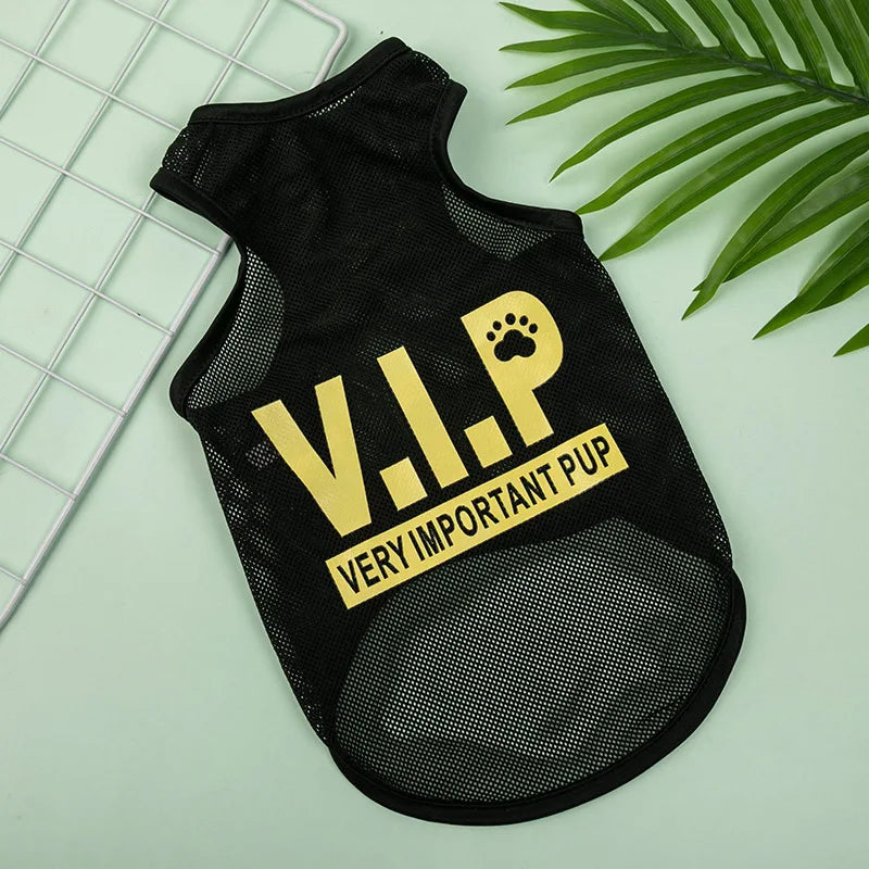 Ultrathin Vest Summer Dog Clothes For Small Dogs Cats Chihuahua T Shirt Breathable Mesh Funny Cute Pets Costumes For Puppy Coat