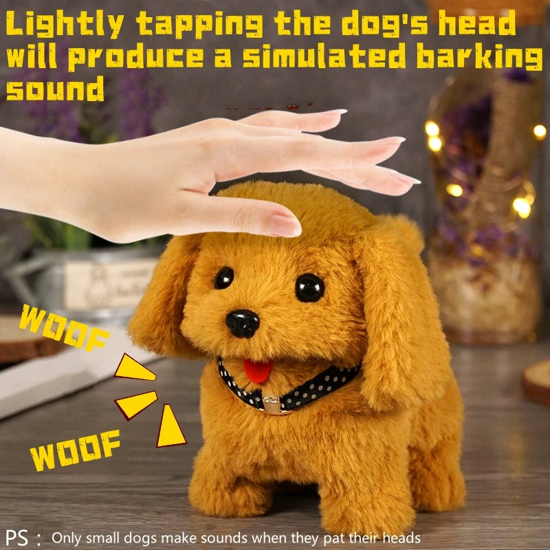 Simulated Pet Dog Parent-Child Interaction Soothing Moving Barking Wagging Tail Electric Plush Toy Children's Birthday Gift