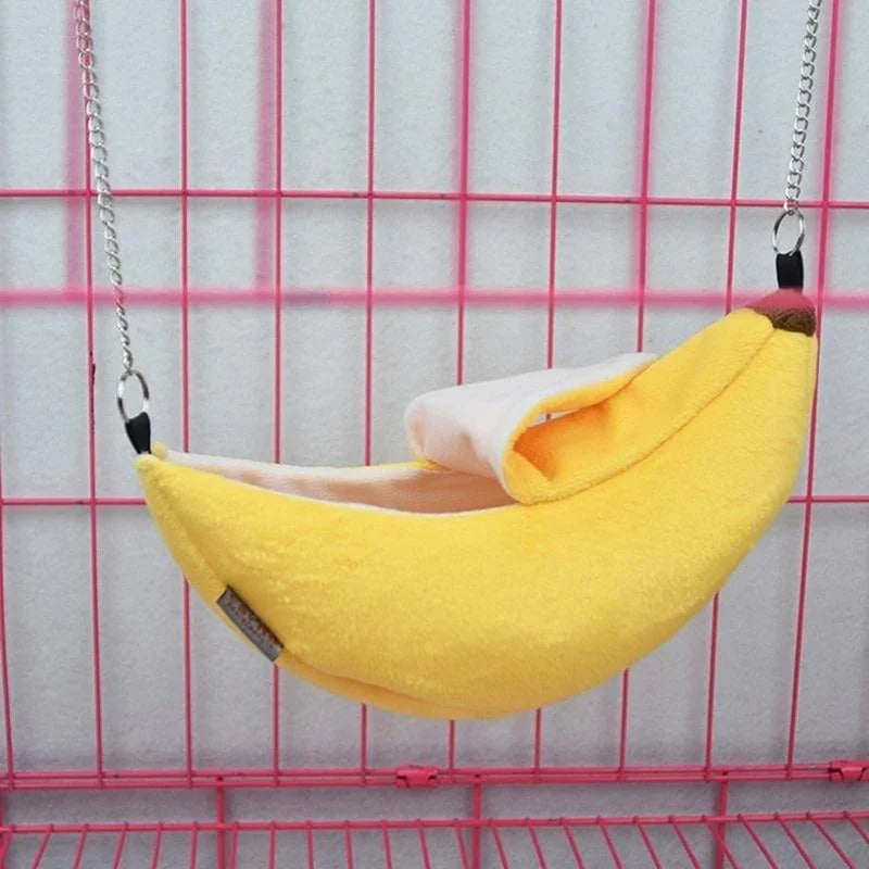 Hamster cotton nest banana Shape House Hammock Bunk Bed House Toys Cage  Sugar Glider Hamster Small Animal Bird Pet Supplies