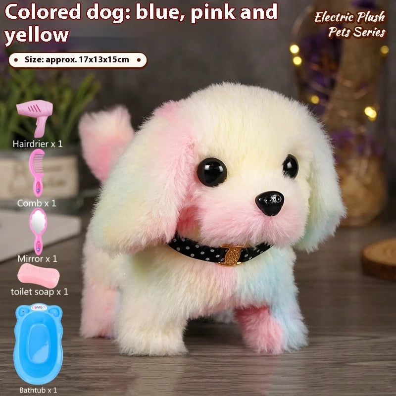 Simulated Pet Dog Parent-Child Interaction Soothing Moving Barking Wagging Tail Electric Plush Toy Children's Birthday Gift