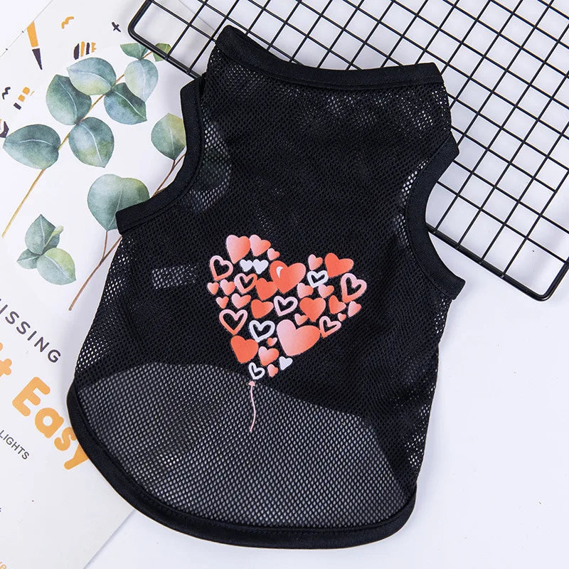 Ultrathin Vest Summer Dog Clothes For Small Dogs Cats Chihuahua T Shirt Breathable Mesh Funny Cute Pets Costumes For Puppy Coat