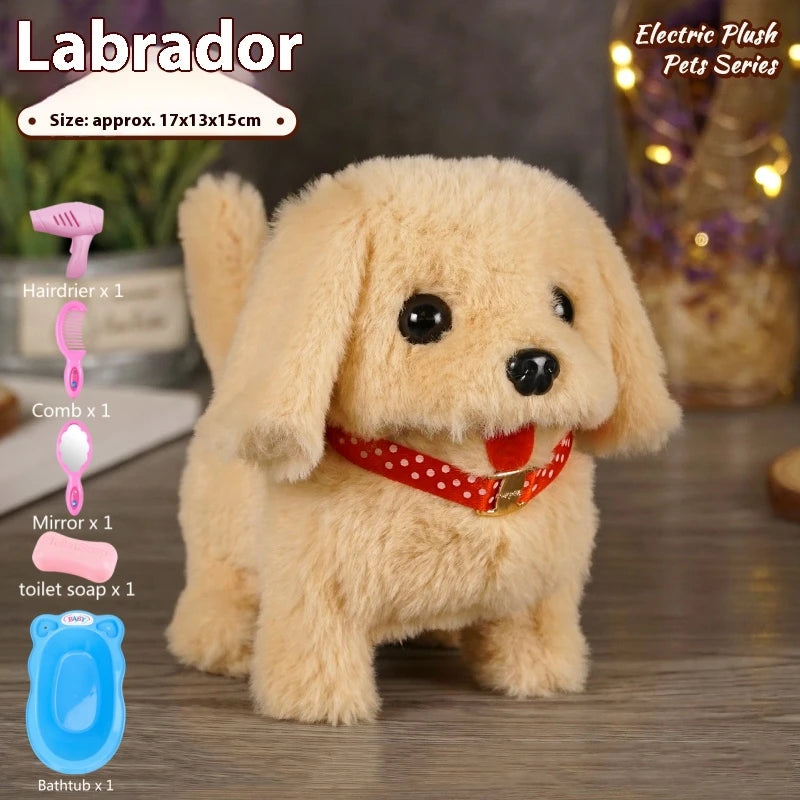 Simulated Pet Dog Parent-Child Interaction Soothing Moving Barking Wagging Tail Electric Plush Toy Children's Birthday Gift