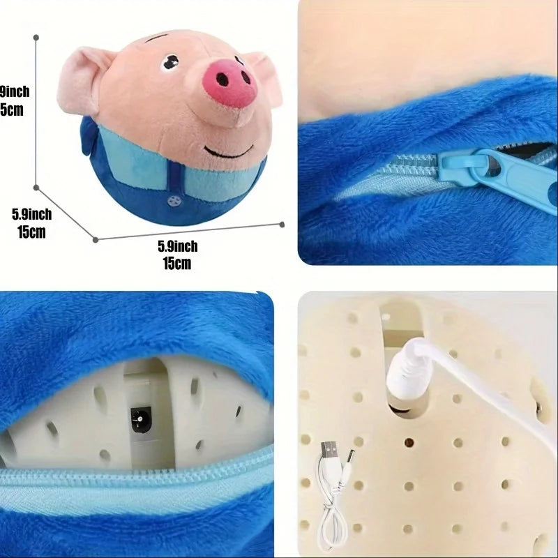 Pet Smart Cat Toy Electric Automatic Plush Bouncing Toys Interactive Toys Self-moving Kitten Toys for Indoor Playing Small Dogs