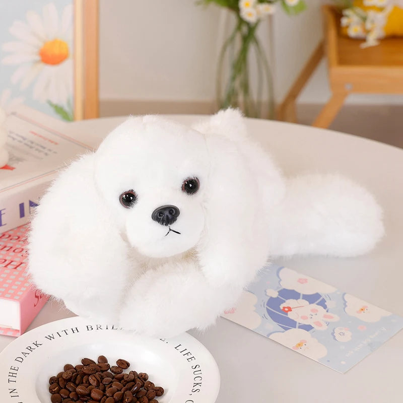 1Pc 30CM Cute Lying Dog Plush Toys Kawaii Pillow Stuffed Soft Black Puppy Dolls Lovely Dolls Birthday Gift