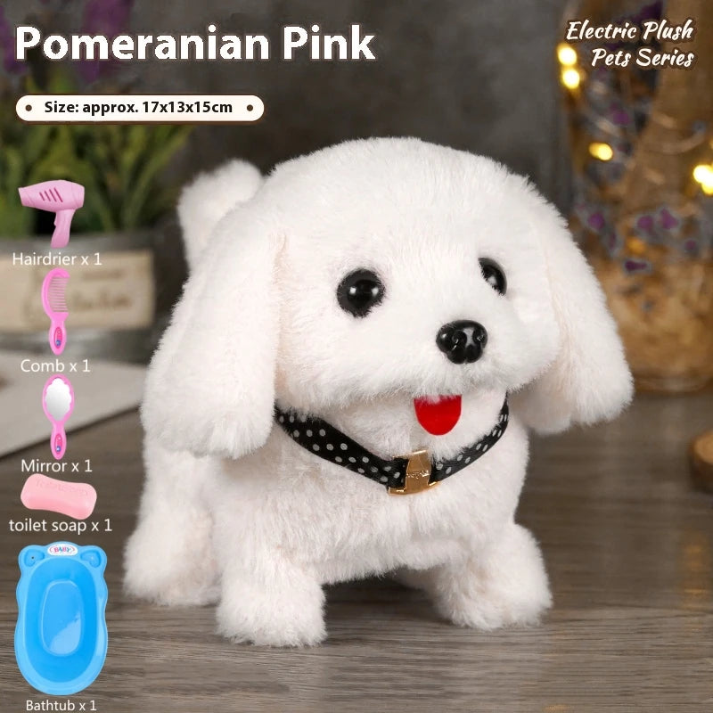 Simulated Pet Dog Parent-Child Interaction Soothing Moving Barking Wagging Tail Electric Plush Toy Children's Birthday Gift