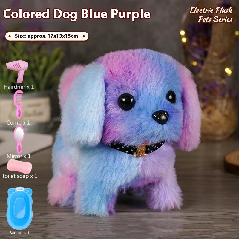 Simulated Pet Dog Parent-Child Interaction Soothing Moving Barking Wagging Tail Electric Plush Toy Children's Birthday Gift