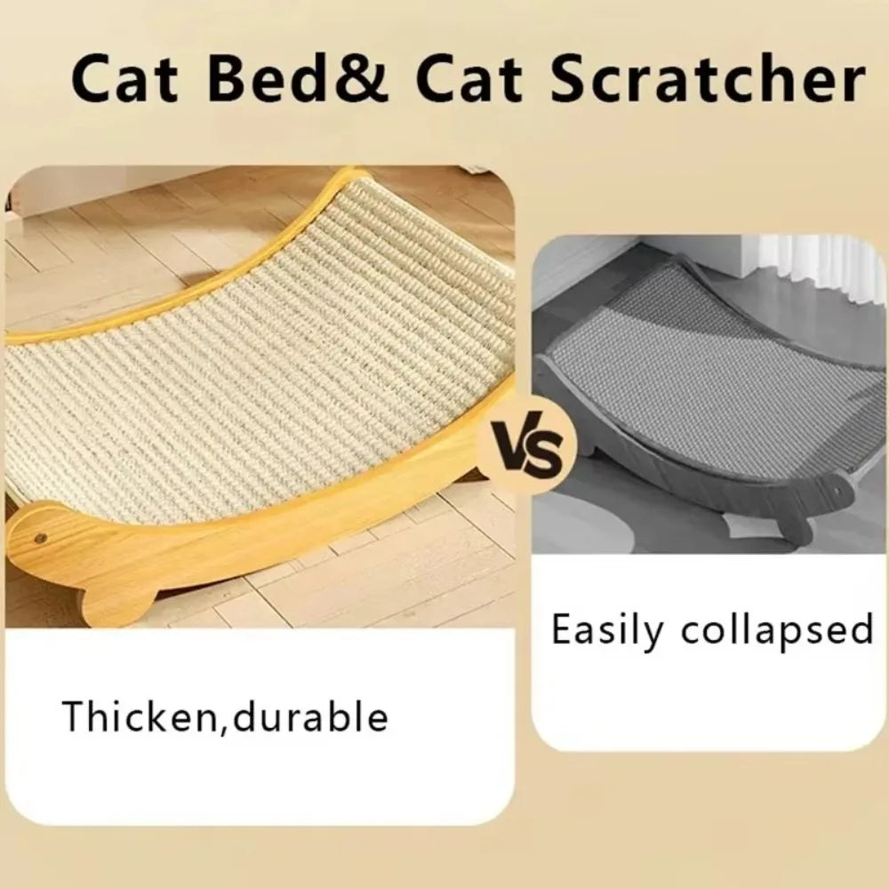 Wooden CaDetachable Wear-resistant Cat Scratch Board Kitten Grinding Cats Toys Reclinert Scratching Pads Cats Sleeping Bed