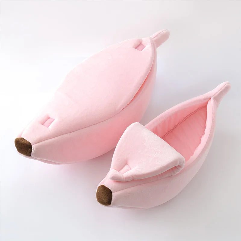 Banana Cat Bed House Funny Cute Cozy Cat Ma Betds Warm Durable Portable Pet Basket Kennel Dog Cushion Cat Supplies Multicolor