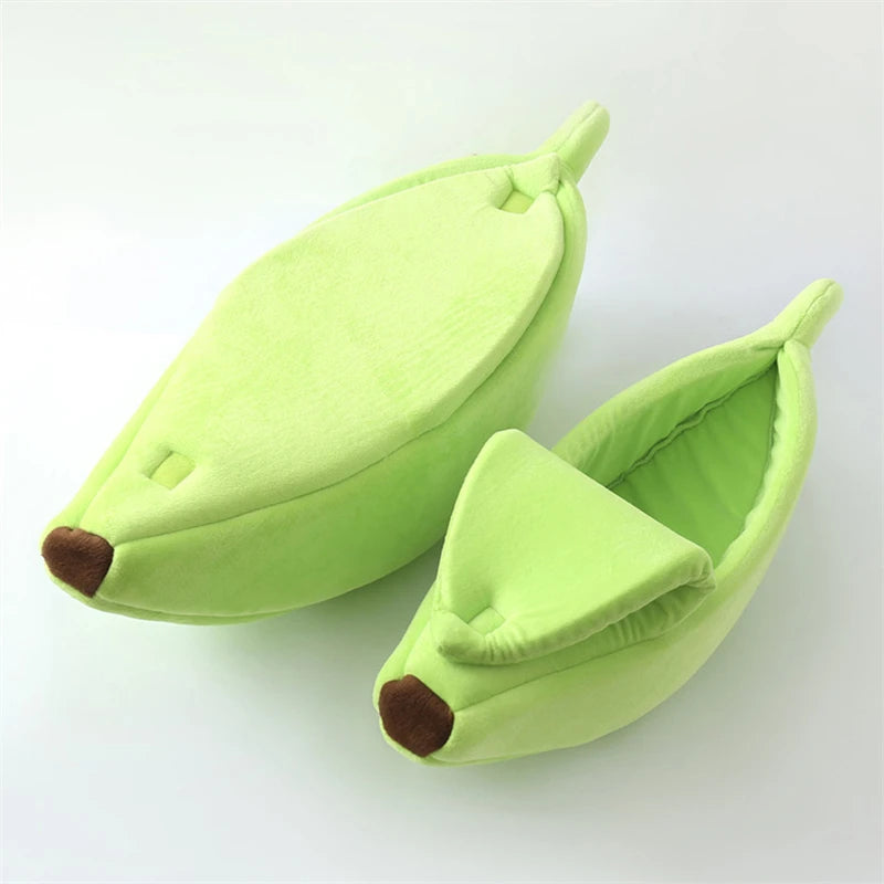 Banana Cat Bed House Funny Cute Cozy Cat Ma Betds Warm Durable Portable Pet Basket Kennel Dog Cushion Cat Supplies Multicolor