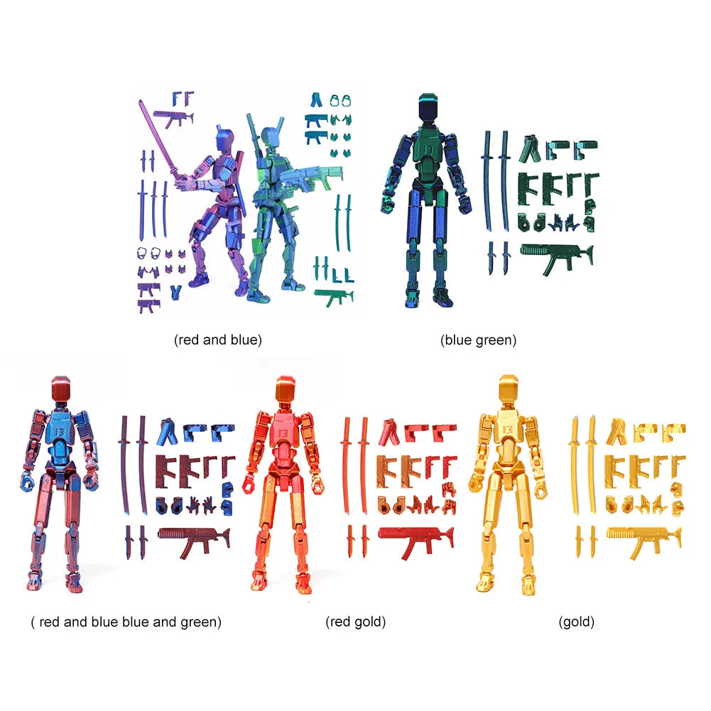 Multi-Jointed Movable Shapeshift Robot Titan 13 Action Figures 3D Printed Mannequin Dummy Toys Kids Adults Children Game