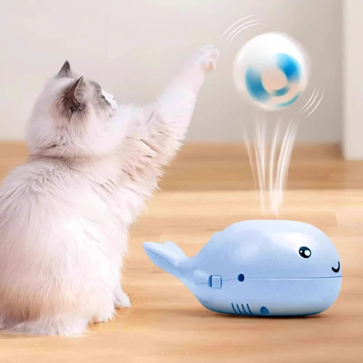 ual - function FElectric Floating Ball Cat Toy  - WhaElectric Floating Ball Cat Toy  - Whale - shaped, USB - powered, D