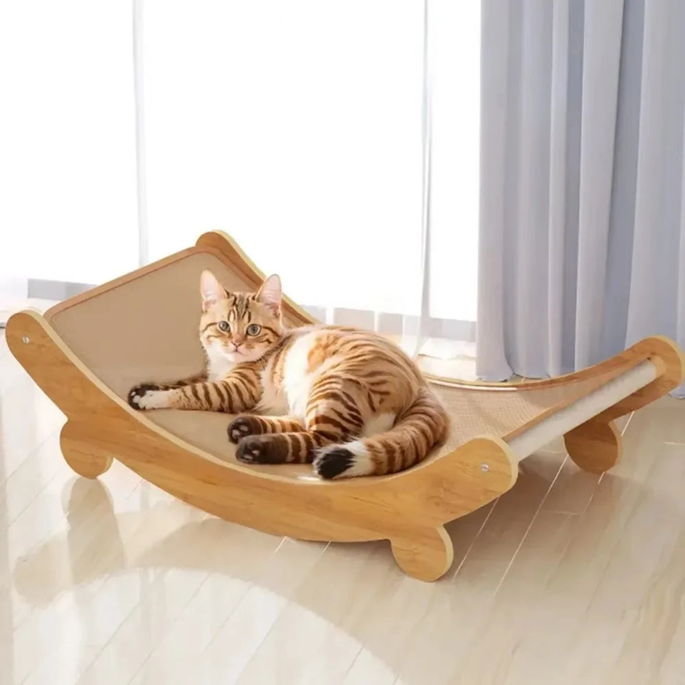 Wooden CaDetachable Wear-resistant Cat Scratch Board Kitten Grinding Cats Toys Reclinert Scratching Pads Cats Sleeping Bed