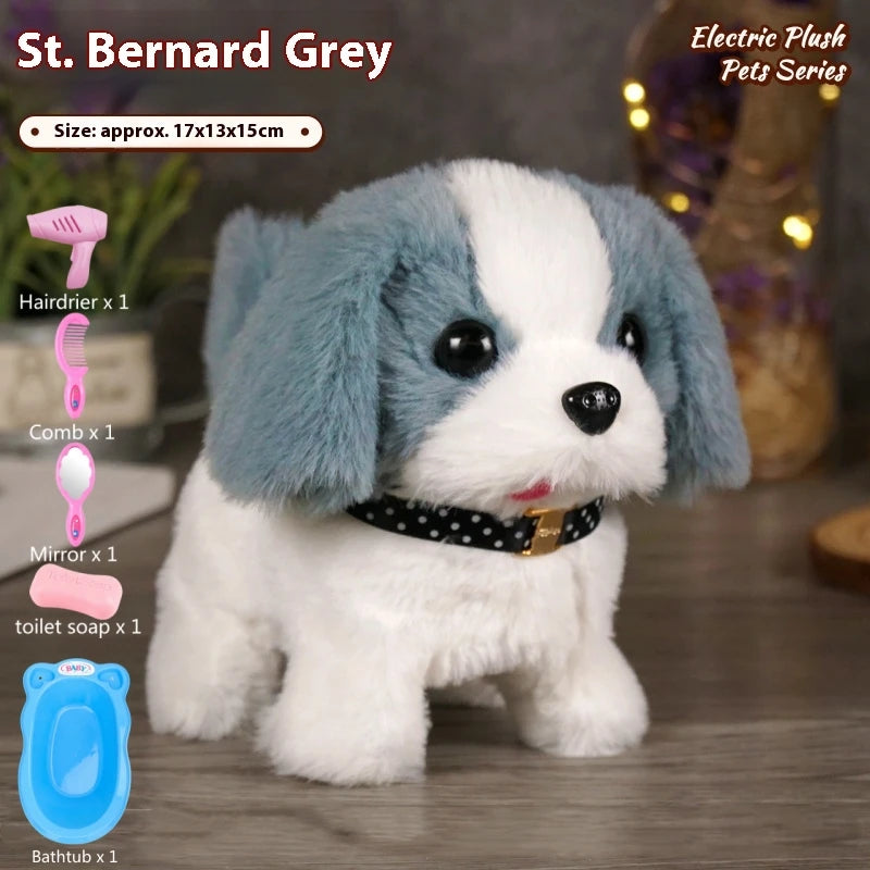 Simulated Pet Dog Parent-Child Interaction Soothing Moving Barking Wagging Tail Electric Plush Toy Children's Birthday Gift