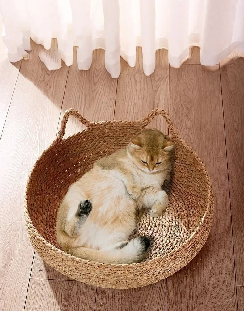 ne WovFour Seasons Universal Pure Handmade Vien Cat Nest Seasonal Warmth Pad Detachable Washable Winter Pet Supplies Accessories