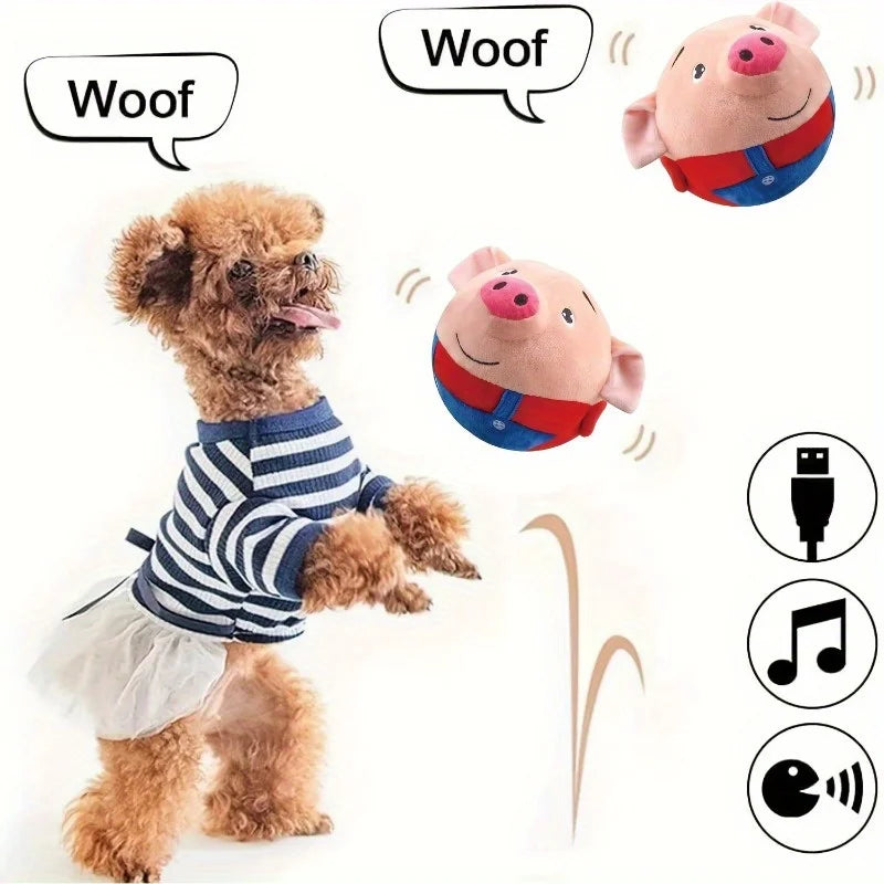 Pet Smart Cat Toy Electric Automatic Plush Bouncing Toys Interactive Toys Self-moving Kitten Toys for Indoor Playing Small Dogs