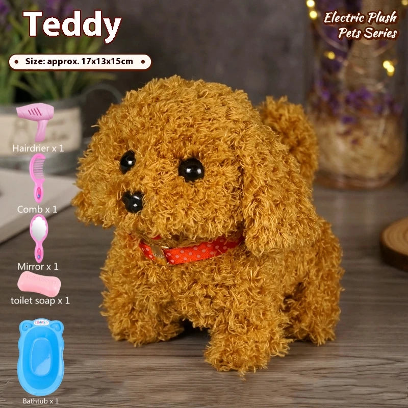 Simulated Pet Dog Parent-Child Interaction Soothing Moving Barking Wagging Tail Electric Plush Toy Children's Birthday Gift