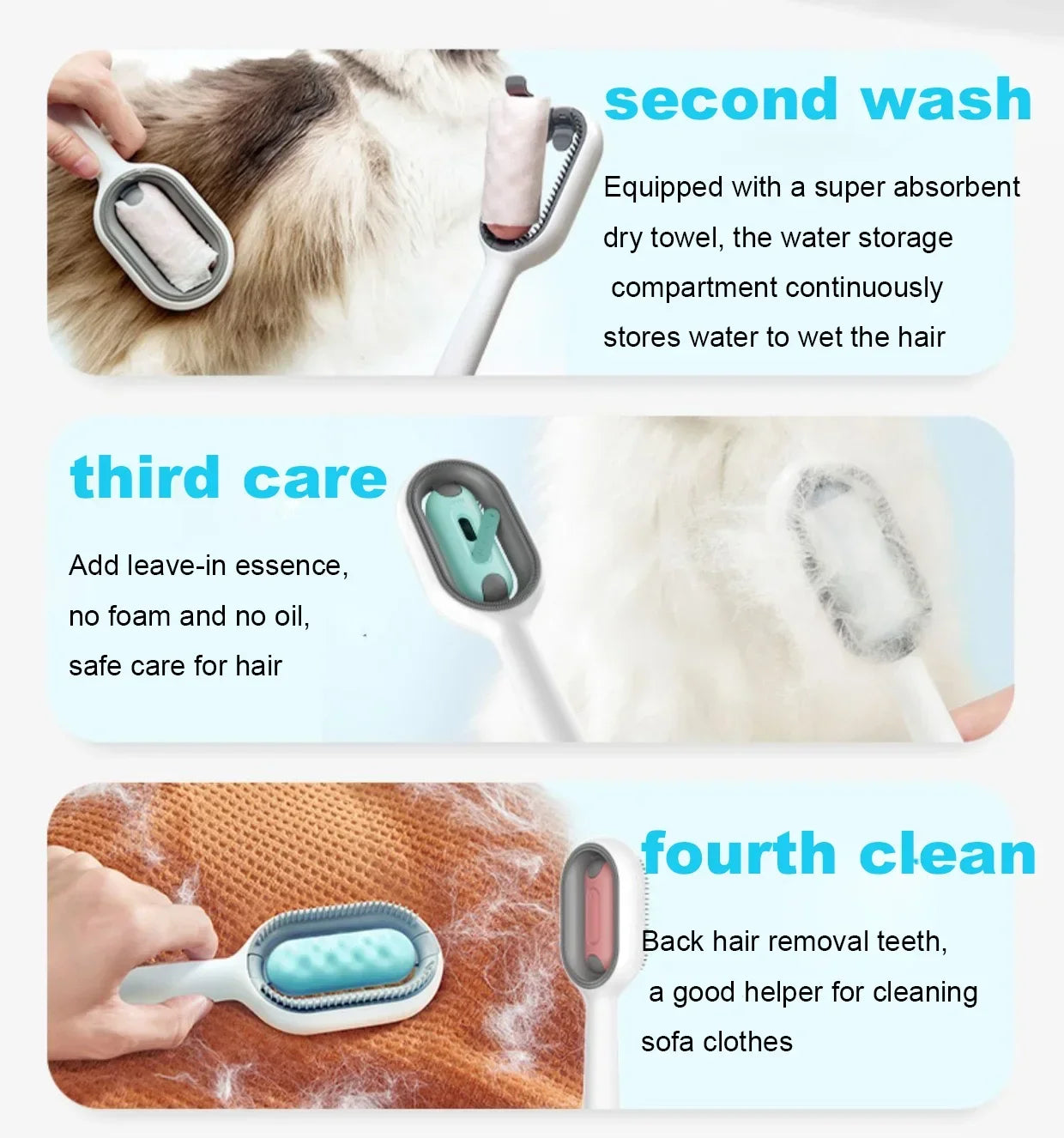 For Cats Accessories Cat Brush Cat Comb 3 in 1 Electric Spray Cat Hair Brushes for Massage Pet Grooming Comb Hair Removal Combs