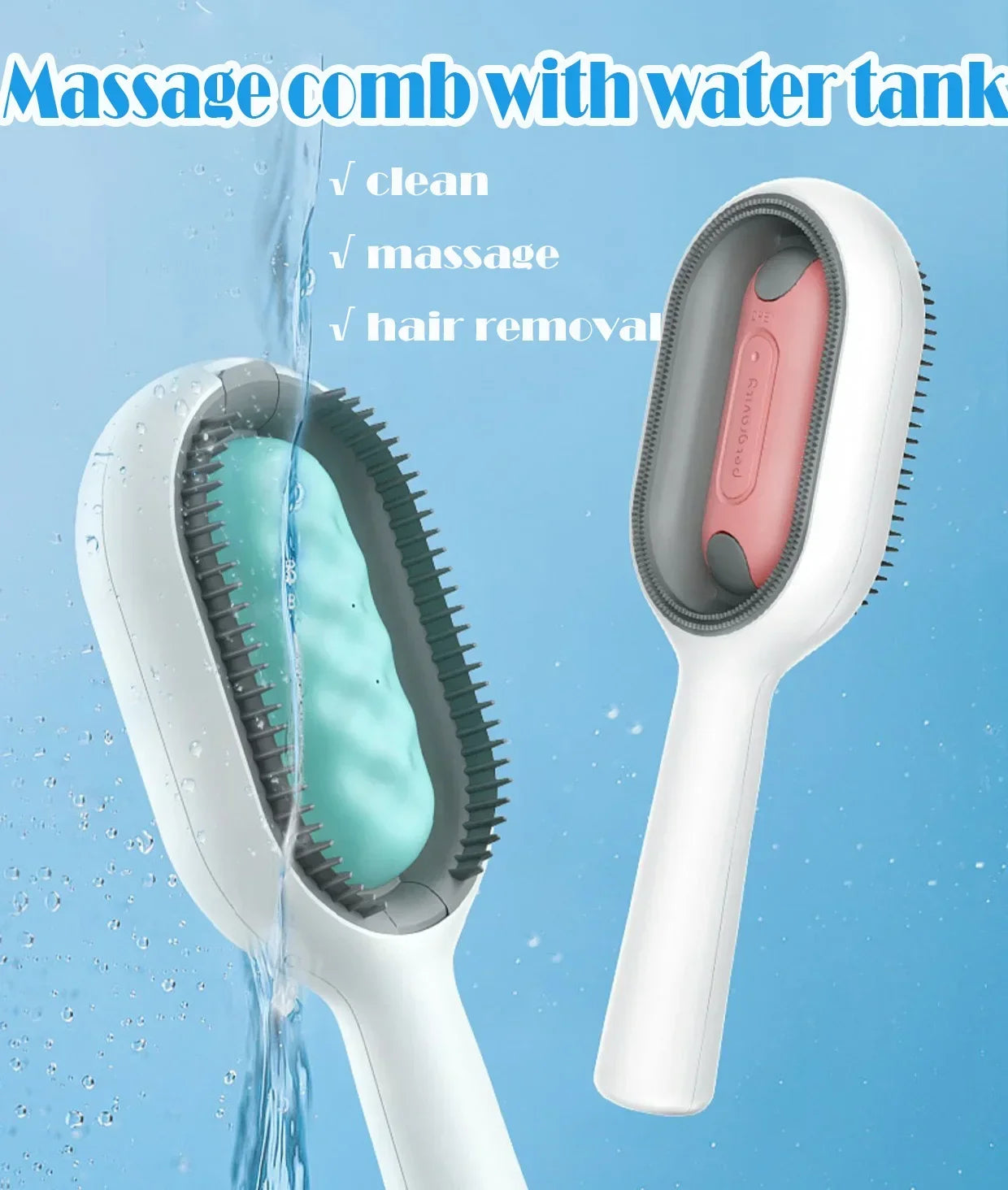 For Cats Accessories Cat Brush Cat Comb 3 in 1 Electric Spray Cat Hair Brushes for Massage Pet Grooming Comb Hair Removal Combs