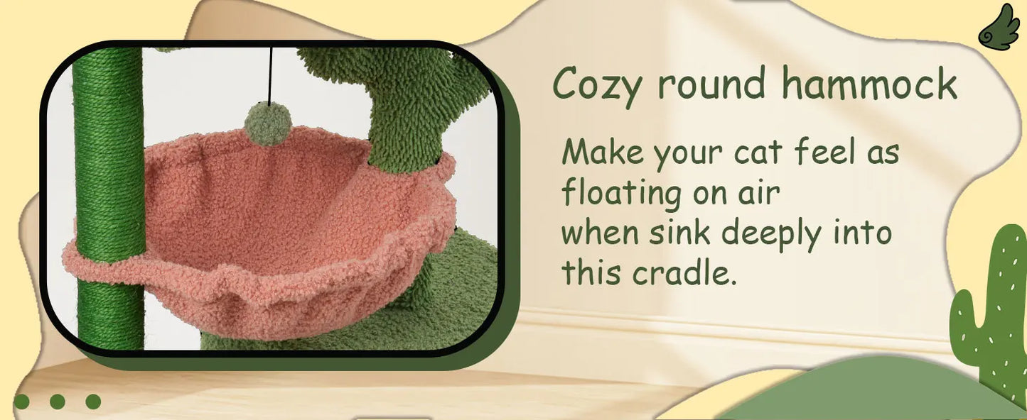 Cat Tree ，Tower wiCats, All-in-One Act Center with Cat Scratching Post Cozy Sleepth Twin Cat Condos for Indoor ivity