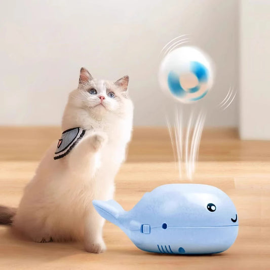 ual - function FElectric Floating Ball Cat Toy  - WhaElectric Floating Ball Cat Toy  - Whale - shaped, USB - powered, D