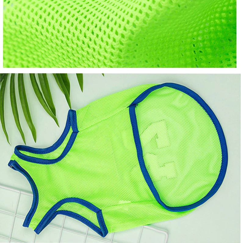 Ultrathin Vest Summer Dog Clothes For Small Dogs Cats Chihuahua T Shirt Breathable Mesh Funny Cute Pets Costumes For Puppy Coat